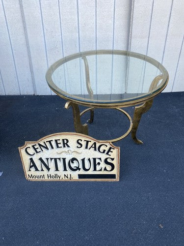 65157 Quality Decorator Glass Top Lamp Table Stand