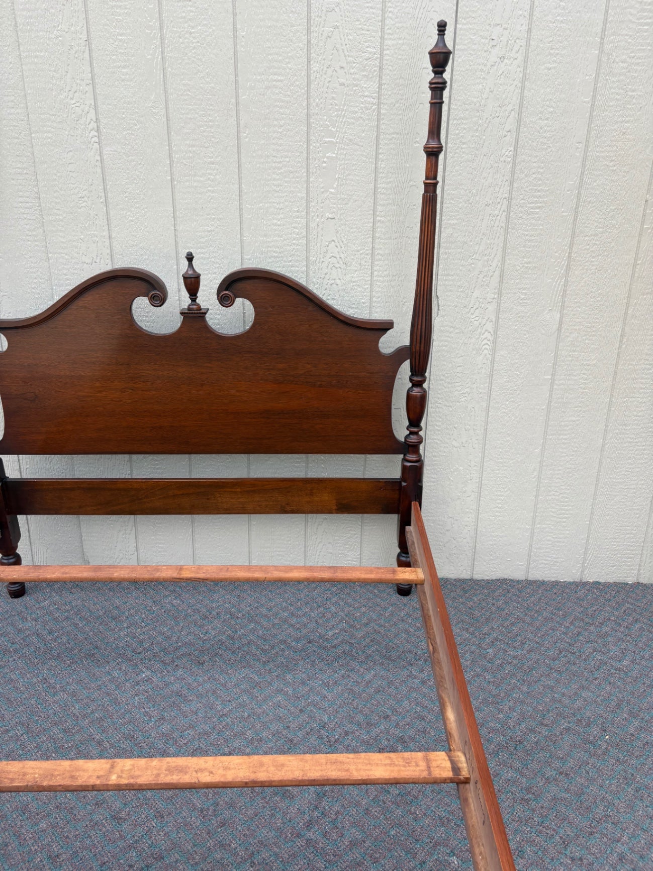 J.B. Van Sciver Full Size Mahogany Poster Bed Frame