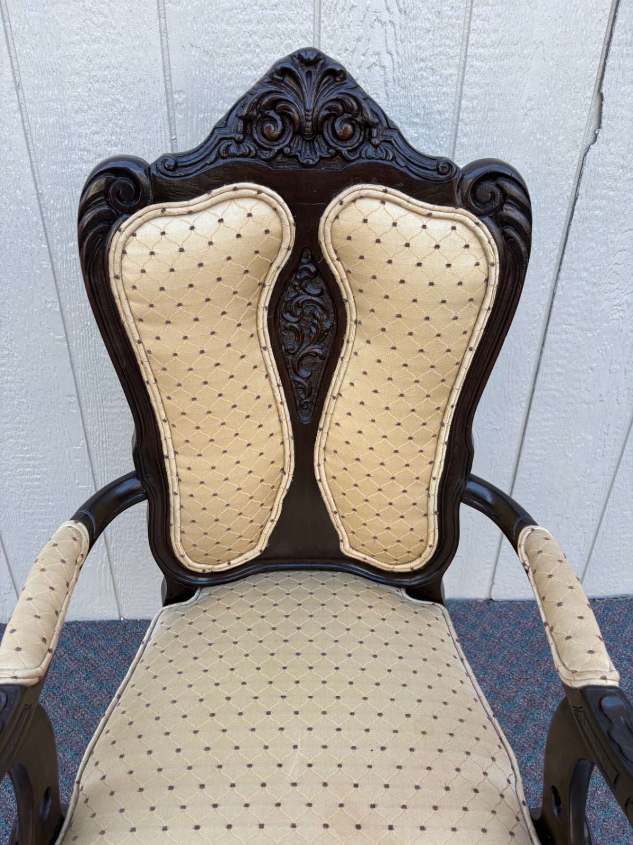 67853 Set of 6 Victorian Revival Dining Chairs with Carved Details