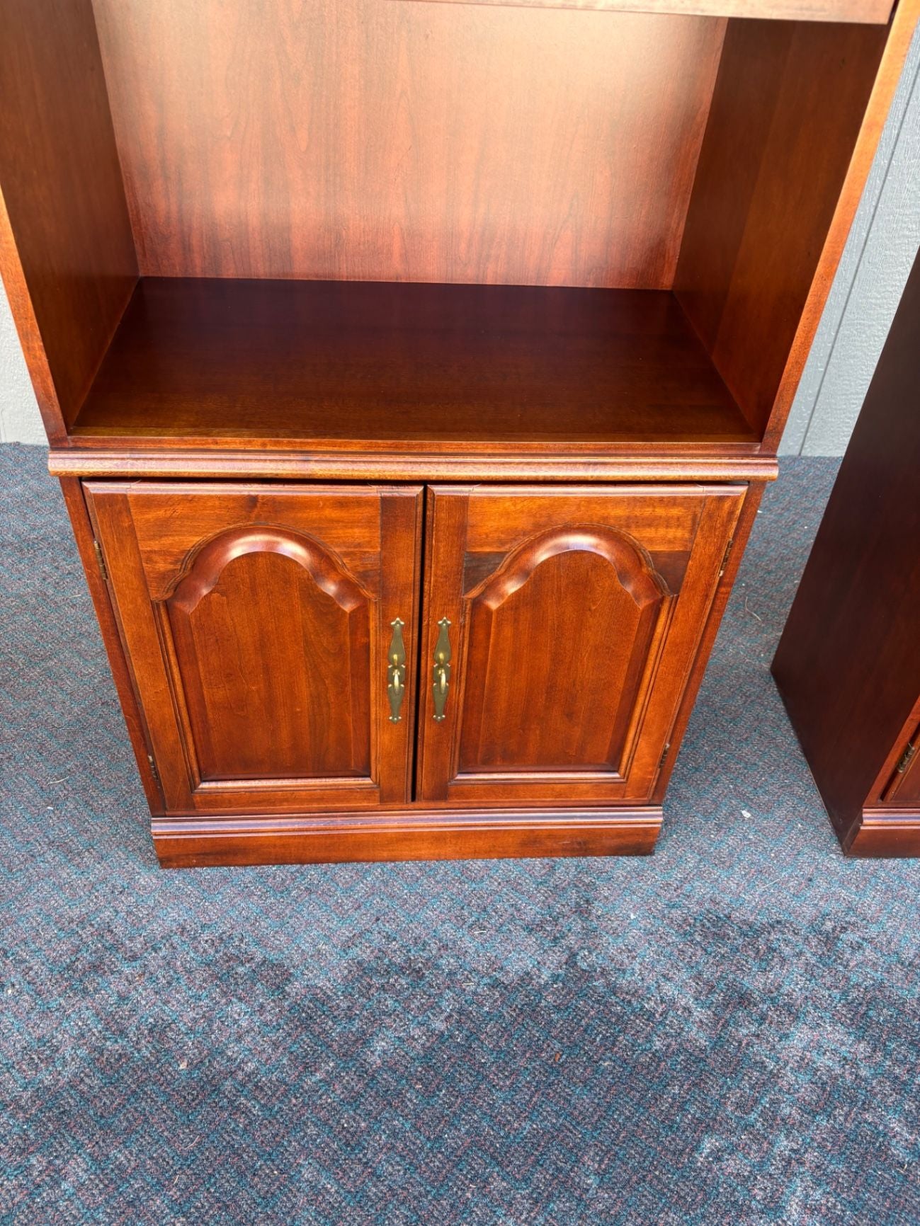 67482  Pair of Hooker Traditional Bookcase Cabinets in Rich Cherry Finish