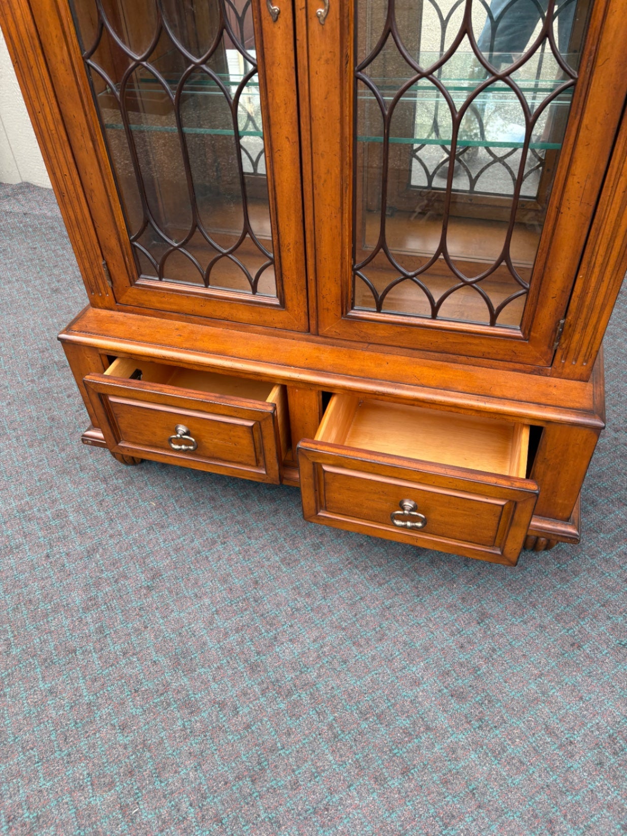 67684 Tommy Bahama Glass-Front Curio Cabinet with Drawers