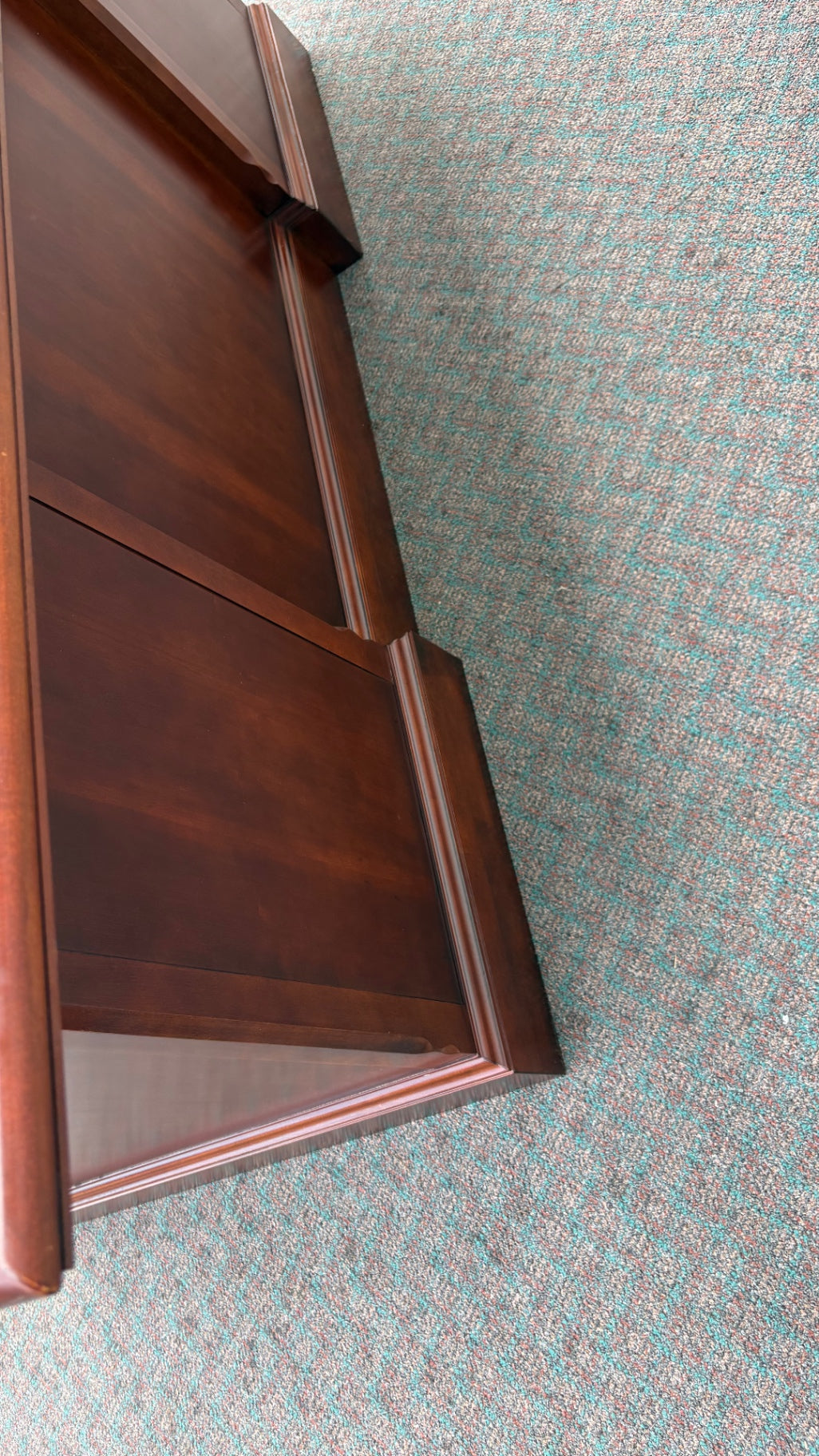 Stanley Cherry Executive Desk with Brass Hardware, 1990s