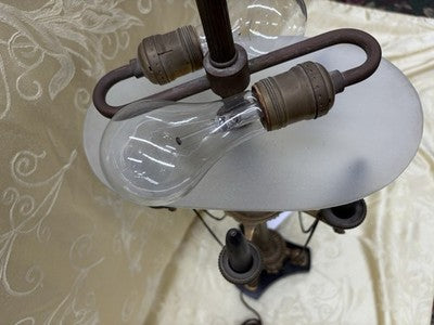 66213 Super Quality RARE Antique Candelabra Table Lamp Light