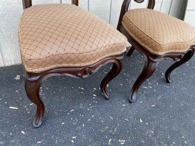 66456 Pair Antique Victorian Side Chair s