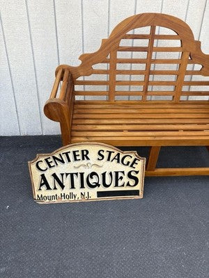 66872   BROYHILL Teak Settee Bench Chair