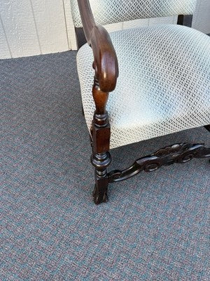 66083 PAIR Antique Throne Armchair Chair s