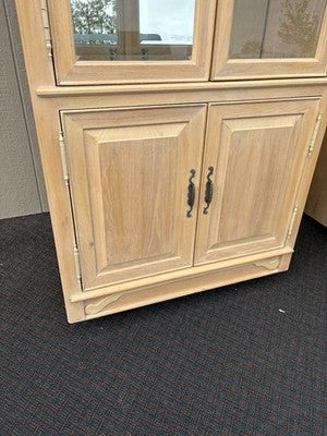 67067 PAIR Bookcase Curio Cabinets with Plate Glass Shelves