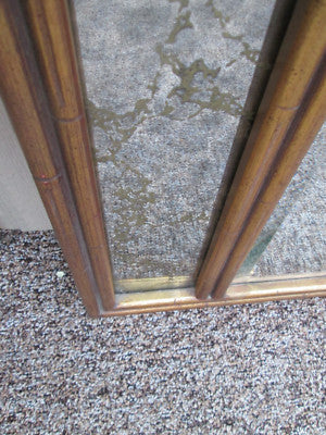 56014 Mid Century Modern Beveled Center Mirror Gold Intertwined mirrors