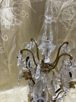 66111  Bronze and Prism Table Lamp