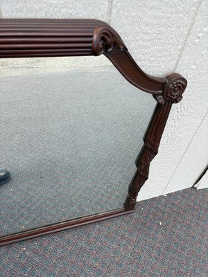 67029 Antique Mahogany Hand Made Mirror