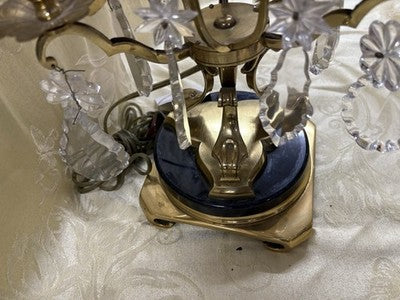 66111  Bronze and Prism Table Lamp