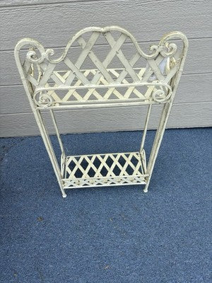 66414 Quality Iron Fold Up Bookcase  Curio Plant Shelf