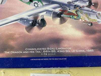 ES 231: Corgi B24 J Liberator Dragon and  his tail diecast Airplane AA34001