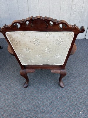 67096 Custom Hand Carved Figural Armchair Chair