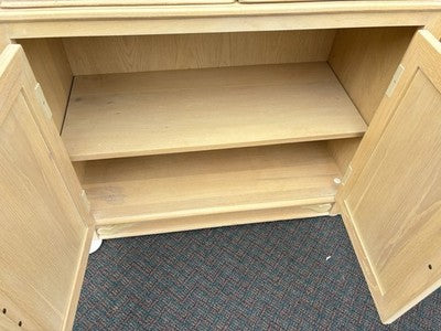 67067 PAIR Bookcase Curio Cabinets with Plate Glass Shelves