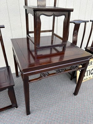 67061 Oriental Dining Table with 4 Side Chairs Table 36" x 36" x 28"H