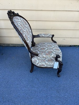 65317 Antique Walnut Victorian Armchair Chair