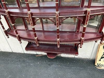 66842 Custom Hand Painted Victorian Whatnot Curio Wall Shelf