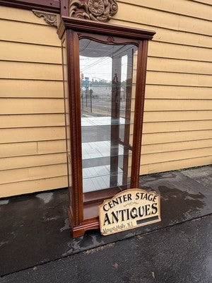 66688 Fancy 4 Door Side Loading  Mahogany Curio China Cabinet