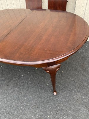 66604 SUMTER Furniture Dining Table w/ 2 Leafs + 6 Chairs Dining Top 100" x 44