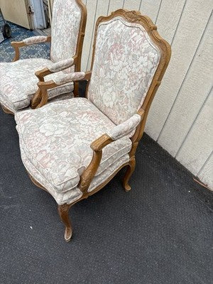 66838 Pair Louis XV Bergere Armchair Chair s