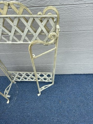 66414 Quality Iron Fold Up Bookcase  Curio Plant Shelf