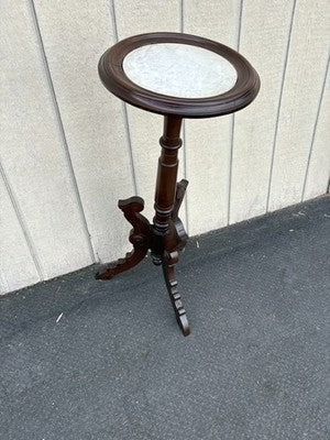 66822 Antique Victorian Marble Top Lamp Table Stand