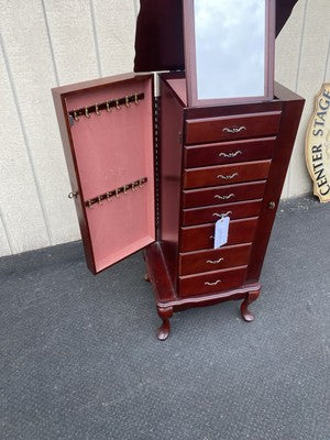 66259 Modern Jewelry Cabinet Display Curio with Mirror