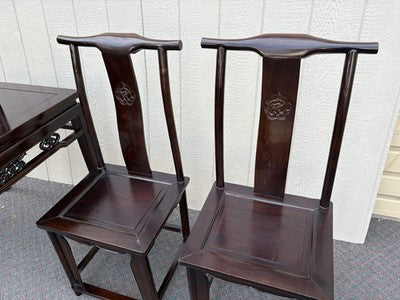 67061 Oriental Dining Table with 4 Side Chairs Table 36" x 36" x 28"H
