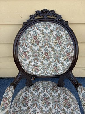 65317 Antique Walnut Victorian Armchair Chair
