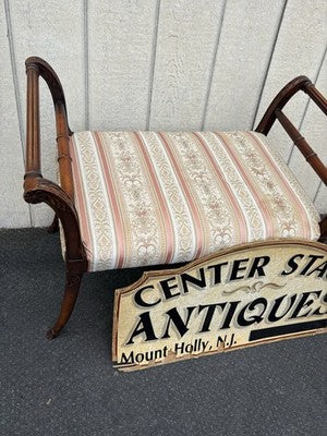 66886   Mahogany Vanity Bench Stool