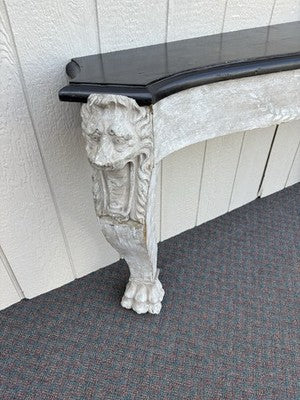 66960 Antique Victorian Oak Fireplace Mantle Mantel with Lion Heads