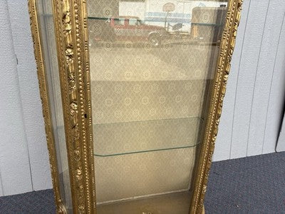 67024 Decorator Gold Bow Glass Curio Cabinet Etergie