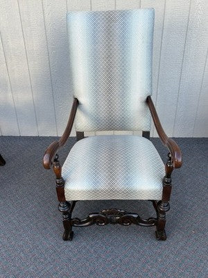 66083 PAIR Antique Throne Armchair Chair s