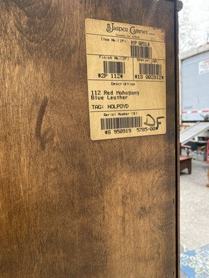 66491 JASPER Furniture Bubble Glass Secretary Desk w/ Bookcase Top