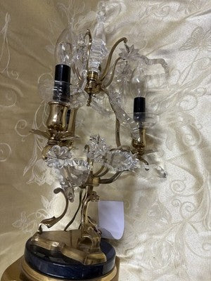 66111  Bronze and Prism Table Lamp