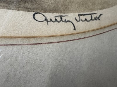 ART YS:      Antique Print   Woman and Roses Copyright 1934 Camila Lucas NYC USA