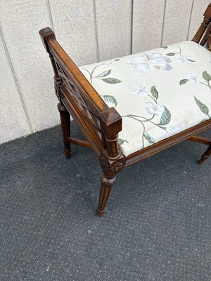 66887   Decorator Mahogany Vanity Bench Stool  XX