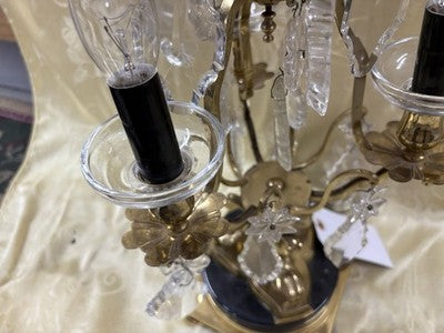 66111  Bronze and Prism Table Lamp