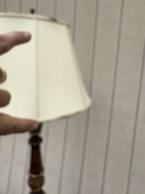 66761    Fancy BRADBURN GALLERY  Decorator Pole Lamp Light with Signed Shade