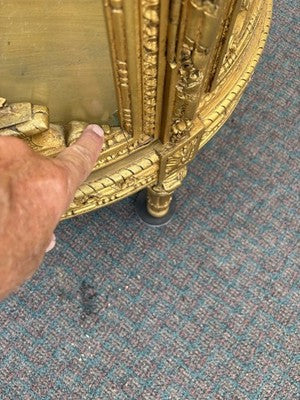 67024 Decorator Gold Bow Glass Curio Cabinet Etergie