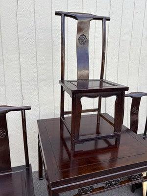 67061 Oriental Dining Table with 4 Side Chairs Table 36" x 36" x 28"H