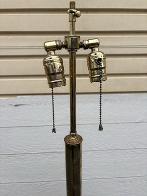 67093   QUALITY Brass and Marble Figural Table Lamp