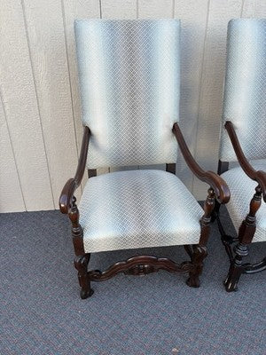 66083 PAIR Antique Throne Armchair Chair s