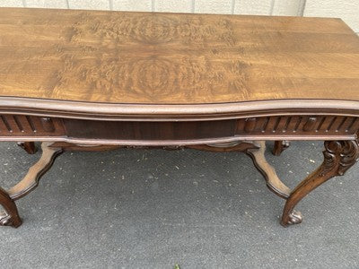 66609  Antique French Country Flip Top Dining Table Console Sofa Table