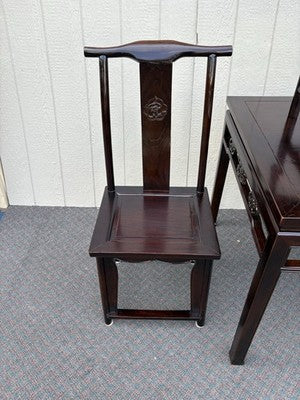 67061 Oriental Dining Table with 4 Side Chairs Table 36" x 36" x 28"H