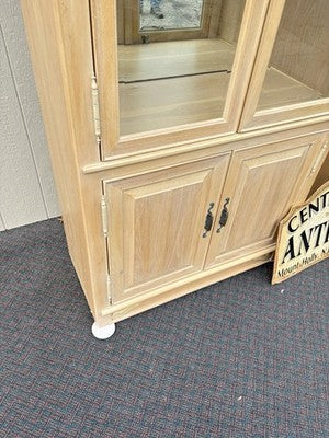 67067 PAIR Bookcase Curio Cabinets with Plate Glass Shelves