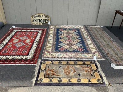 RUG 13: Tan Oriental Rug Carpet SIZE 75" x 48"