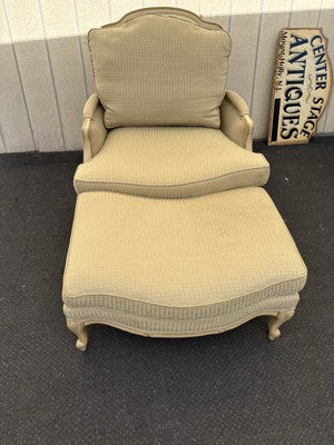 66694   CENTURY Furniture Louis XV Chair with  Stool