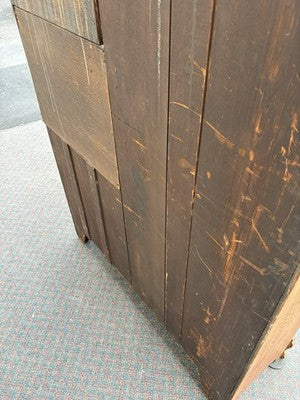 67053 Antique Victorian Oak Side By Side Desk Bookcase